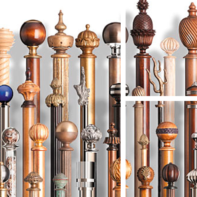 Curtain poles